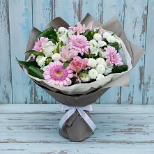 Букет цветов из:  Герберы, Альстромерии и Хризантемы в Ефимово