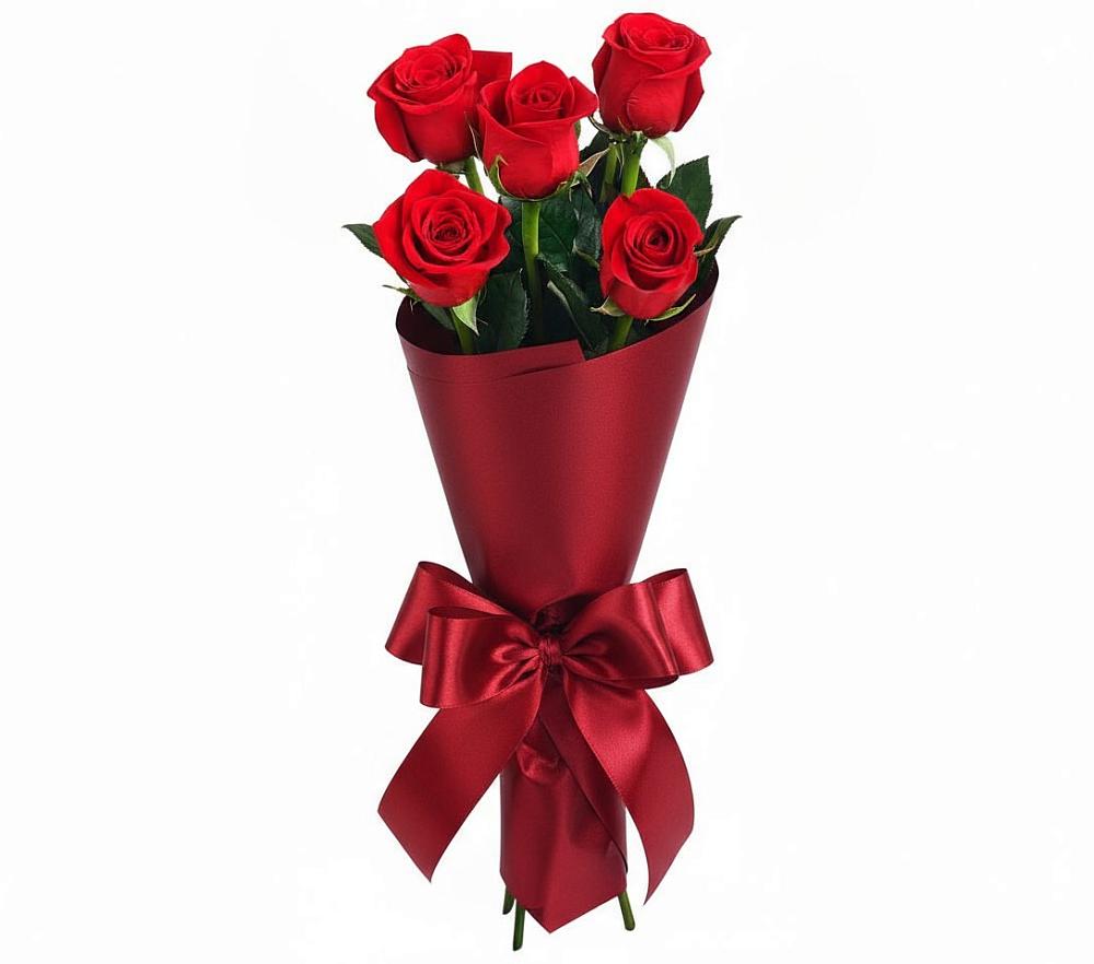 Букет 5 Красных роз Эдлесс Лав в Ефимово
