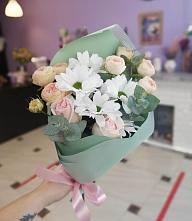 Букет милый в Ефимово Букет цветов из: Хризантемы и Розы в Ефимово