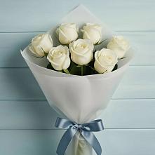 Букет 7 Белых роз Эдлесс Лав в Ефимово