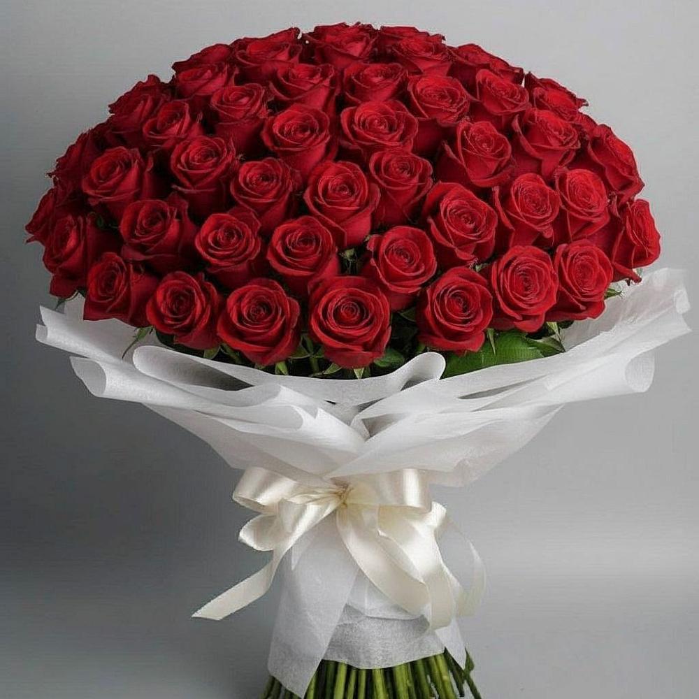 Букет 101 Красная роза Блэк Мэджик в Ефимово