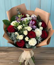 Букет цветов из:  Розы и Альстромерии #REPLACE_PRED# Ефимово