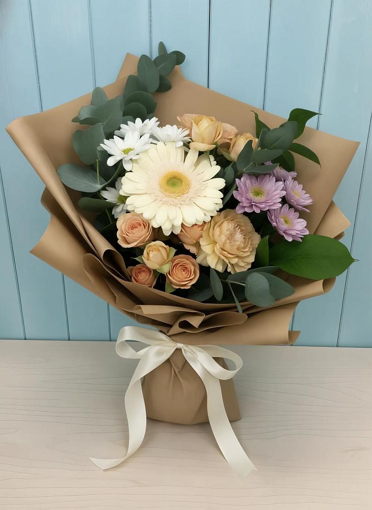 Букет цветов из: Герберы и Хризантемы в Ефимово