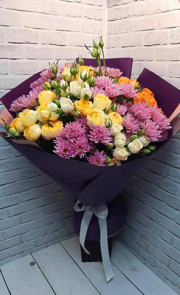Букет цветов из: Хризантемы и Розы в Ефимово