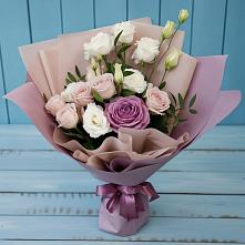Букет цветов из:  Розы и Лизиантусы в Ефимово