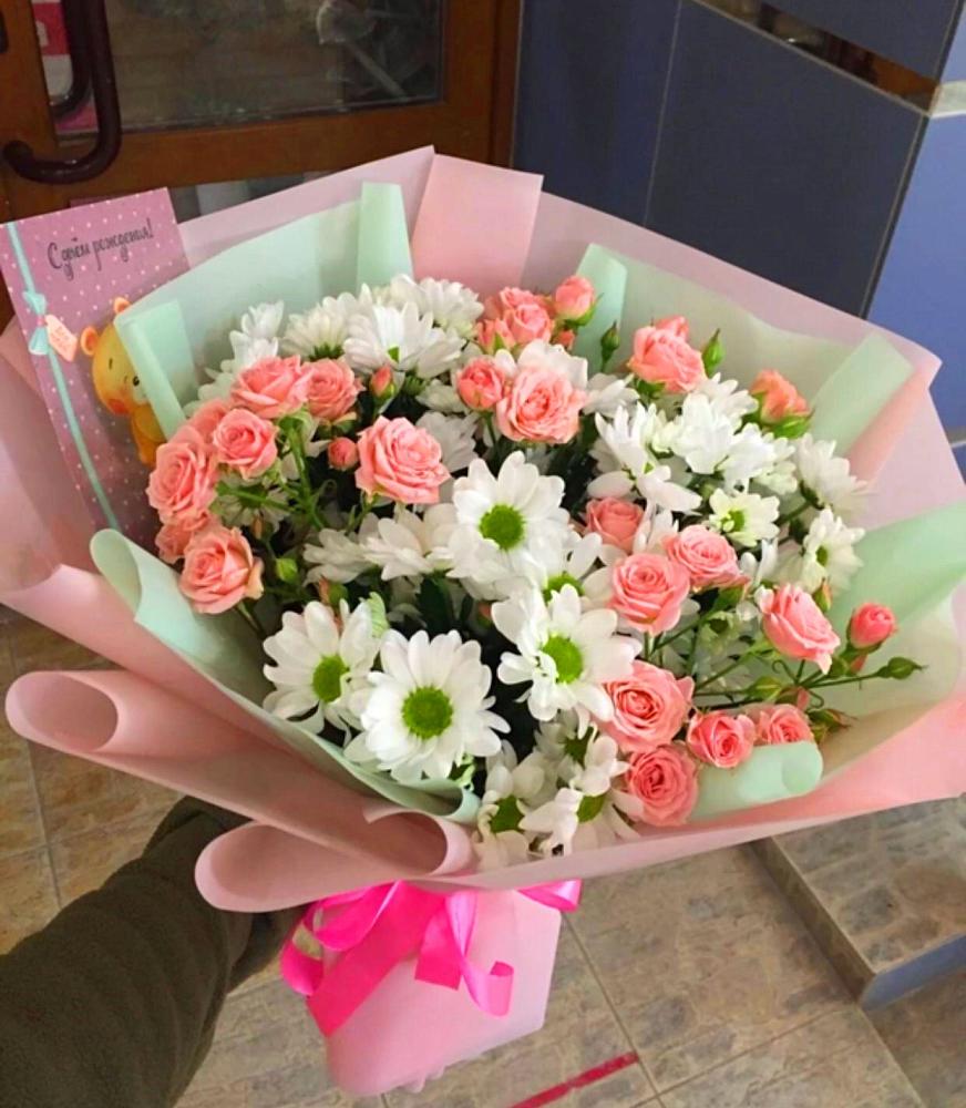 Букет цветов из: Розы и Хризантемы в Ефимово