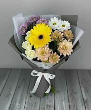 Букет цветов из:  Розы, Герберы и Хризантемы в Ефимово