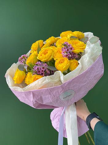 Букет Кустовые желтые розы в Ефимово