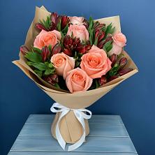Букет цветов из:  Розы и Альстромерии в Ефимово