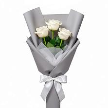 Букет 3 белые розы в Ефимово