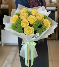 Букет цветов из:  Хризантемы и Розы в Ефимово