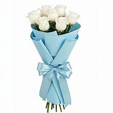 Букет 7 белых роз Проуд в Ефимово