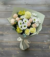 Букет цветов из:  Альстромерии, Розы и Хризантемы в Ефимово