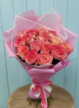 Букет 15 Розовых роз Равель в Ефимово